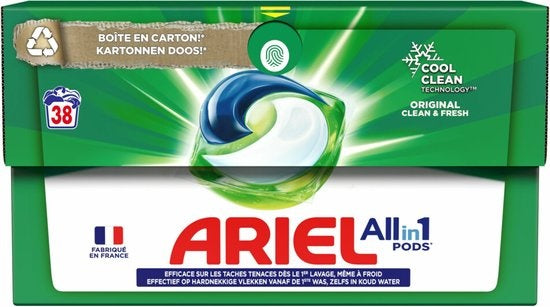 Ariel All-in-1 Pods Wasmiddelcapsules Original 38 stuks - Verpakking beschadigd