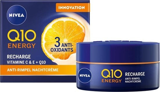 NIVEA Q10plusC Energy Vitamine C & E + Q10 Nachtcrème - 50ml - Verpakking beschadigd