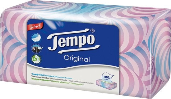 Tempo Original Box - 4-laags tissues - 100 st. Assortiment afbeelding doos