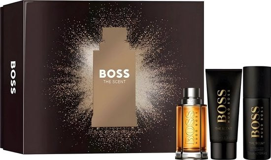Hugo Boss The Scent Geschenkset Eau de Toilette Spray 100 ml + Deo Spray 150 ml + Duschgel 100 ml 