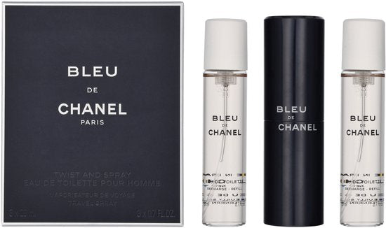 Chanel Bleu de Chanel Twist and Spray - 3 x 20 ml - eau de toilette - 1 hervulbare spray + 2 navullingen - Beschadigde Verpakking