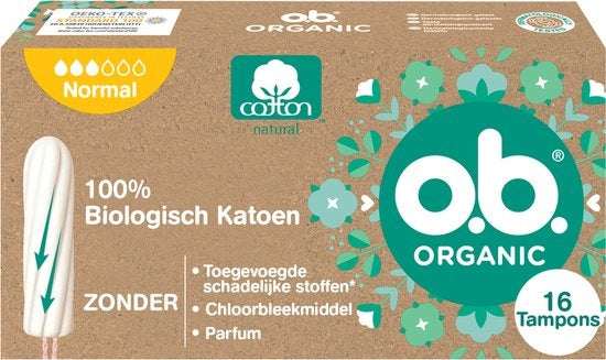 OB-Tampons Bio-Baumwolle Normal 16 Stück