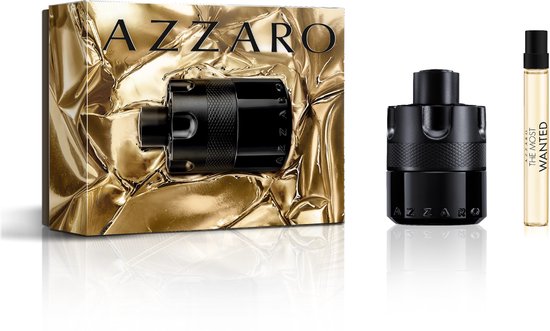 Azzaro The Most Wanted Eau de Parfum Intense Geschenkset - Fougère, Houtachtig Amber Parfum voor Mannen - 50ml & 10ml - Beschadigde verpakking