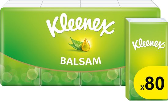 Kleenex tissues - Balsam - Value box - 8 packs x 10 pieces - 80 tissues