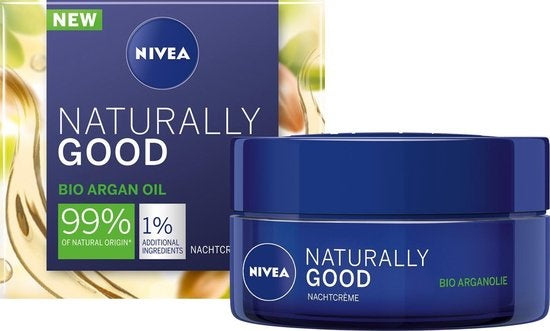 NIVEA Naturally Good Night Cream – 50 ml – mit Bio-Arganöl