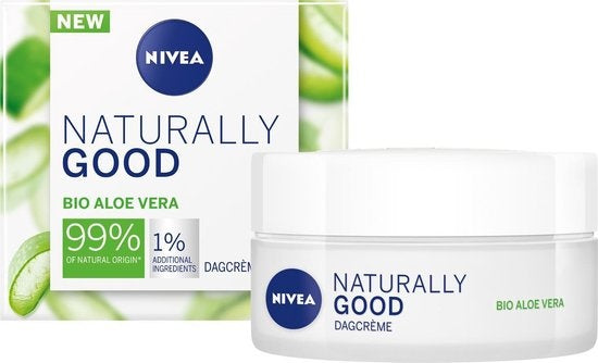 Nivea Naturally Good Day Cream - 50 ml - with Organic Aloe Vera - Packaging damaged