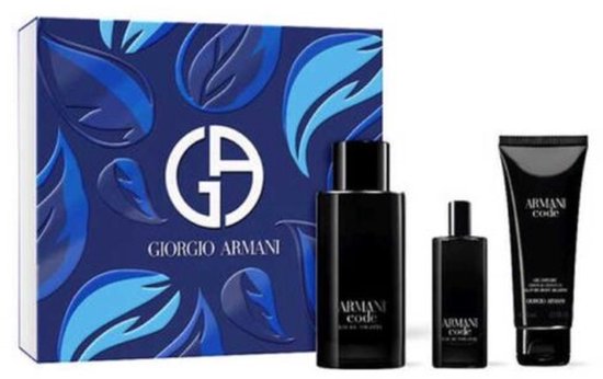 Giorgio Armani Code Homme Gift Set 125 Ml Eau De Toilette 75 Ml Shower Gel And 15 Ml Miniature