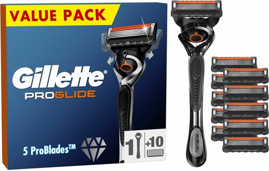 Gillette ProGlide - 1 Handle + 10 Razor Blades - Packaging damaged