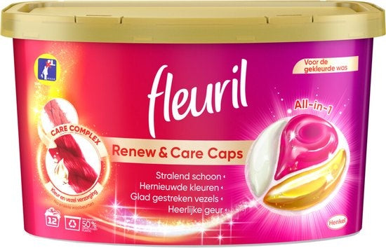 Fleuril Detergent Capsules Color Caps 12 pieces