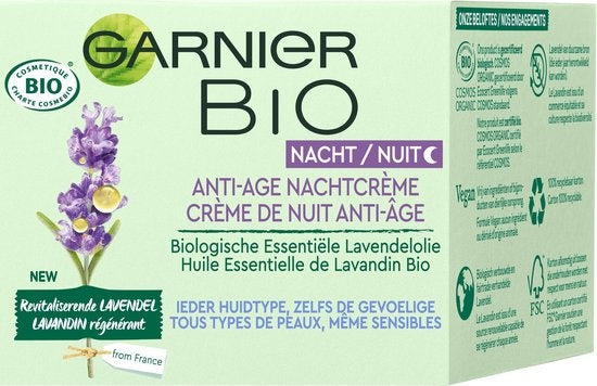 Garnier Skinactive Face Anti-Age Lavendel Nachtcreme – Alle Hauttypen – 50 ml