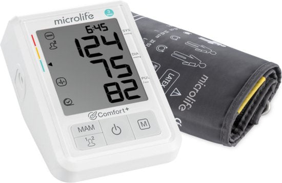 Microlife BP B3 Comfort PC - Bovenarm Bloeddrukmeter - Klinisch Gevalideerd - Nr. 1 bij Huisartsen - Aanbevolen door Hartstichting- Extra Groot Display