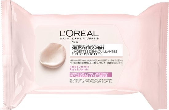 L'Oréal Paris Delicate Flowers Cleansing Wipes 25 pcs. - Dry and Sensitive Skin