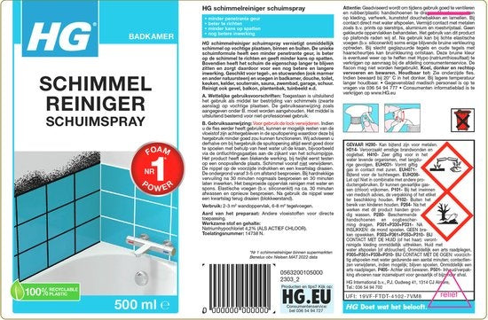 HG schimmelreiniger schuimspray 500ml