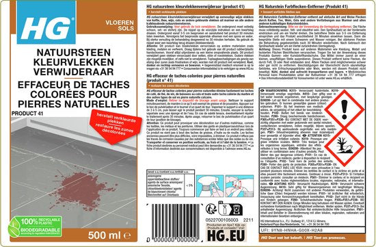 HG Naturstein Fleckenentferner (Produkt 41) 500ml