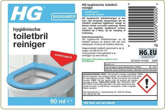 HG hygiënische toiletbrilreiniger 90ml