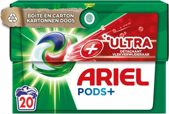 Ariel Wasmiddelcapsules Ultra Vlekverwijderaar Pods+ 20 stuks - Verpakking beschadigd