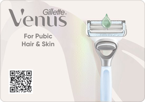 Gillette Venus + Satin Care Rasiersystem und 5 Rasierklingen – Für Haut und Schamhaar – Beschädigte Verpackung