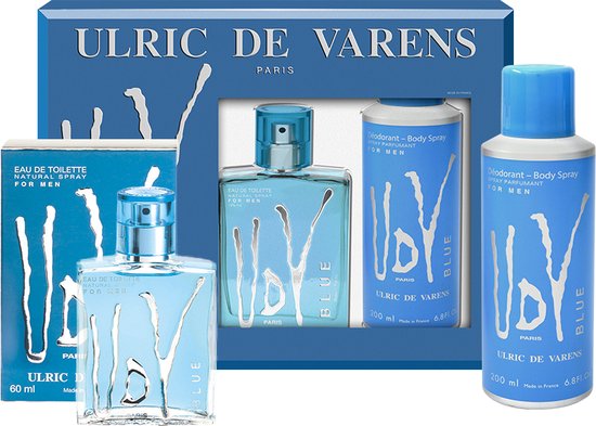 Ulric de Varens - UDV Blue - Geschenkset - Herenparfum 100ml & Deodorant 200ml- Beschadigde verpakking