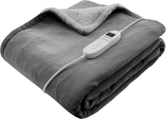 Inventum HB180G – Heizdecke – Heizdecke – 1 Person – 180 x 130 cm – Fleece – Grau – Verpackung beschädigt