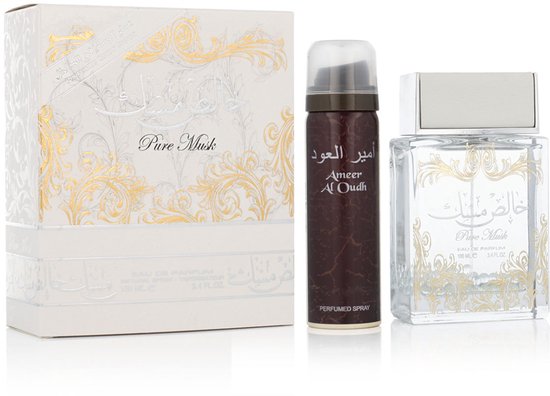 Lattafa Pure Muskus Eau de parfum 100 ml + 50 ml Deo Spray - Beschadigde Verpakking
