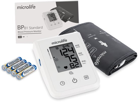 Microlife B1 Standaard - Bloeddrukmeter - IHB Technologie - 30 Geheugenplekken - USB-C