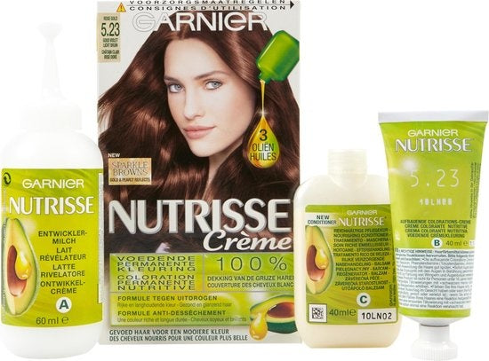 Garnier Nutrisse Crème 5.23 - Goud Violet Lichtbruin - Haarverf