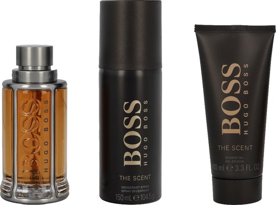 Hugo Boss The Scent For Him Giftset Eau de toilette Sprayy 100 ml + Deo spray 150 ml + Shower Gel 100 ml 