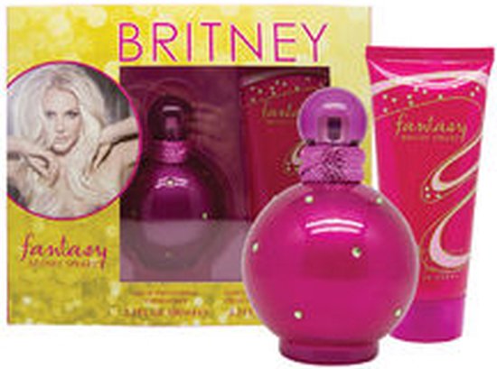 Britney Spears Fantasy Women 2pc Gift Set - 3.4oz Edp + 3.4oz Body Souflle- Verpakking beschadigd
