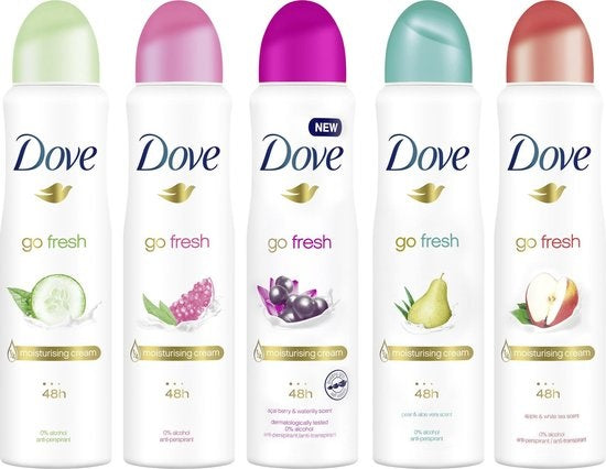 Dove Go Fresh Deodorant Antitranspirant Set – Vorteilspack – 5 x 150 ml