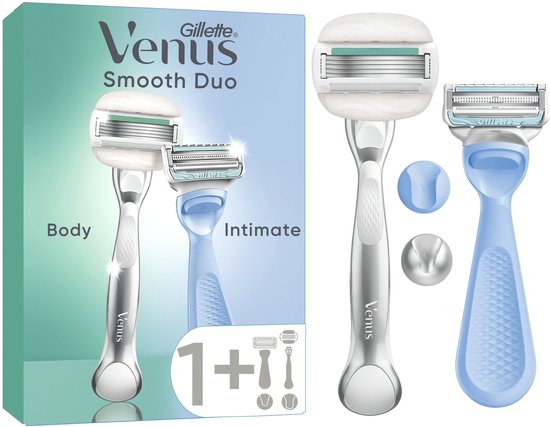 Gillette Venus Duo - Intimate voor intieme zone scheersysteem + Pro Comfortglide Sensitive scheersysteem- Verpakking beschadigd