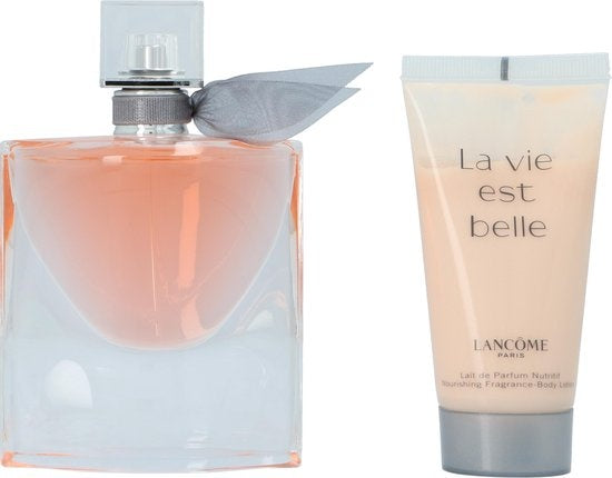 Lancôme La Vie Est Belle Giftset - 50 ml eau de parfum spray + 50 ml bodylotion - cadeauset voor dames- Verpakking beschadigd