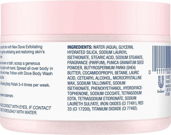 Dove Pomegranate &amp; Shea Butter Exfoliating Body Scrub 225ml