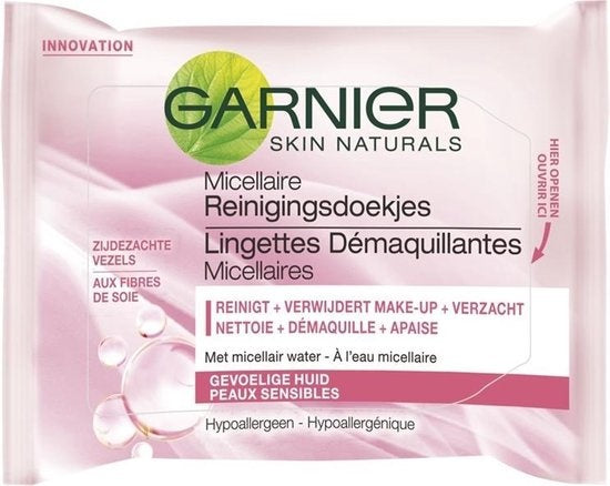 Garnier Micellair Reinigingsdoekjes - 25 stuks - Gevoelige huid