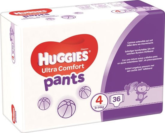 Huggies Ultra Comfort Pants - Luierbroekjes Maat 4 - 9 tot 14 kg - 36 stuks Verpakking beschadigd