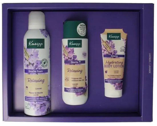 Kneipp Luxe Geschenkset Relaxing - Lavendel - Inhoud 2x 200 ml + 75 ml
