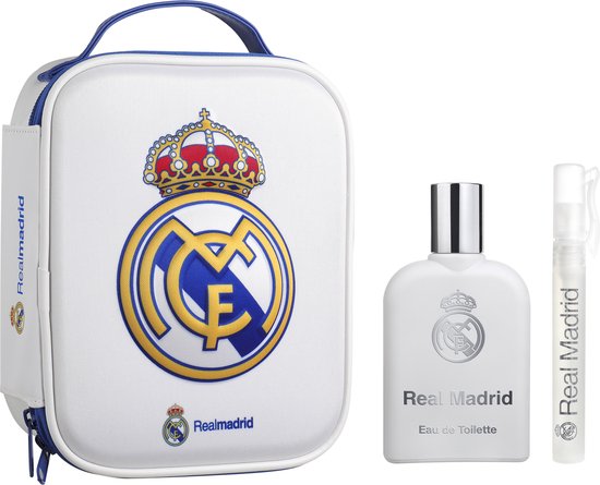 Real Madrid Geschenkset - Eau de Toilette 100 ml & Parfumpen - Met Toilettas - Beschadigde verpakking