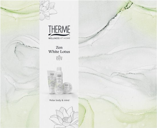 Therme Zen White Lotus Schäumendes Duschgel + Duschpeeling + Körperbutter-Geschenkset