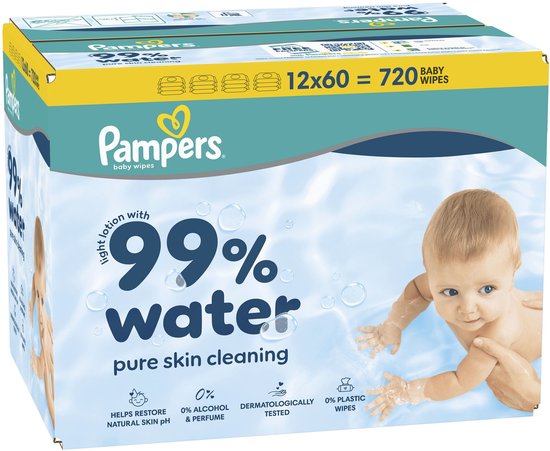 Pampers Fresh Clean Babydoekjes - 12 Verpakkingen Van 80 Doekjes = 960 Billendoekjes