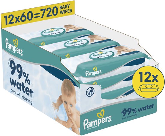 Pampers Fresh Clean Babydoekjes - 12 Verpakkingen Van 80 Doekjes = 960 Billendoekjes