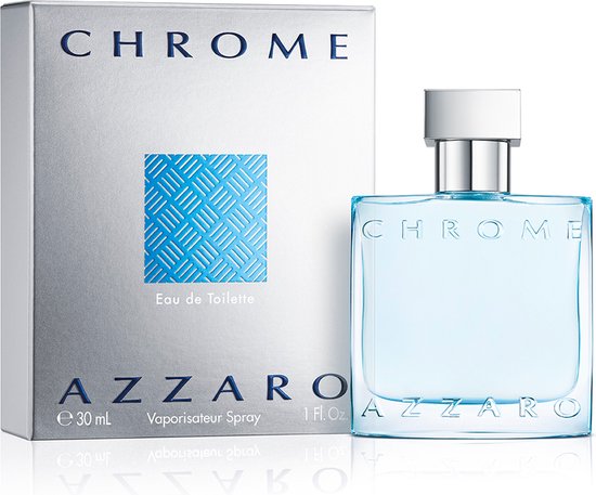 Azzaro Chrome Eau de Toilette - Citrus Woody Fragrance - Long-Lasting Scent Experience - Fresh Men's Perfume - 30ml - Damaged Packaging