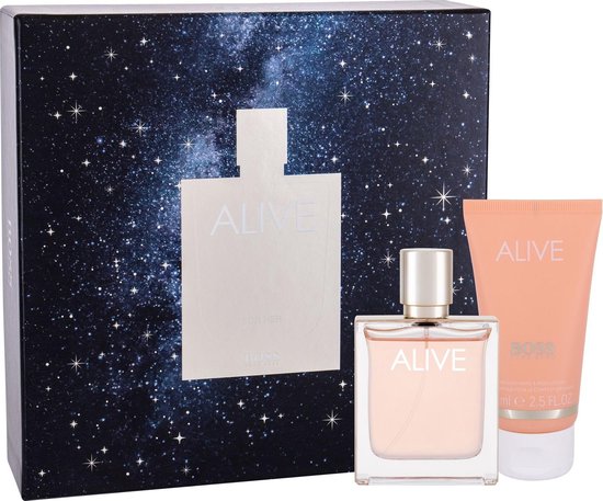 Hugo Boss Alive geschenkset - 50ml eau de parfum + 75ml bodylotion - Verpakking beschadigd