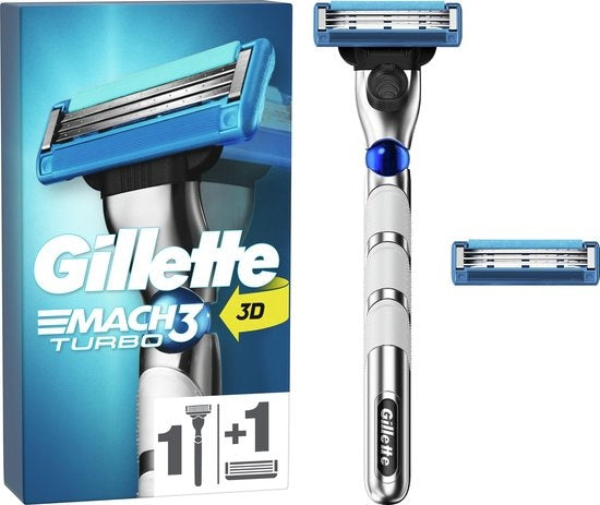 Gillette Mach3 Turbo Rasiersystem für Männer + 1 Nachfüllklinge