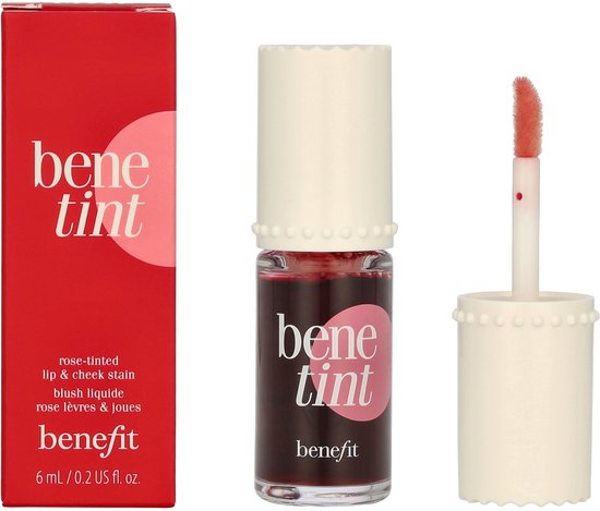 Benefit Benetint Rose tint Lip & Cheek Color - Vloeibare lippenstift en blush - 6 ml- Verpakking beschadigd