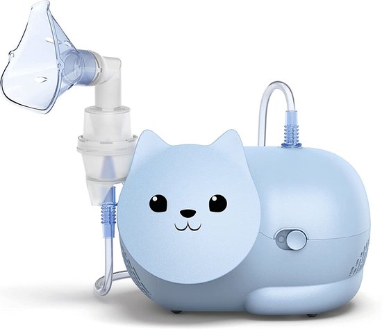OMRON Nami Cat Inhalator – Inhalator Baby, starker Kompressor für die schnelle und effektive Behandlung von Atemwegsbeschwerden bei Kindern – Verpackung beschädigt