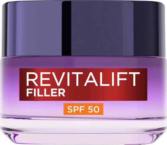 L'Oréal Paris Revitalift Filler Anti-Aging Dagcrème SPF50 - 50ml - Gezichtsverzorging met hyaluronzuur