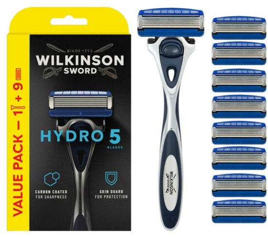 Wilkinson Sword Hydro 5 Skin Protection Razor Value Pack - 9 Blade Refills - Damaged packaging