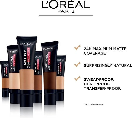 L'Oréal Paris Infaillible 24H Matte Cover Foundation - 290 Ambre Doré '35 ml