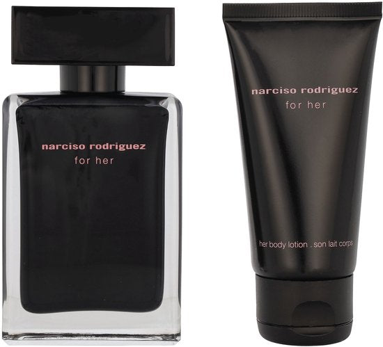 Narciso Rodriguez For Her Gift Set 50ml Eau de Toilette + 50ml body Lotion - Verpakking beschadigd