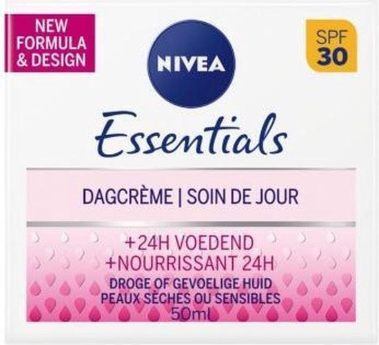 NIVEA Essentials Nährende Tagescreme für trockene Haut SPF30 – 50 ml