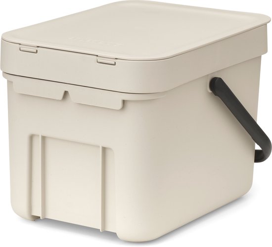 Brabantia Sort & Go Prullenbak - 6 l - Soft Beige